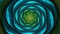 Fractal swirl flower - rotating flame fractal animation, seamless loop.