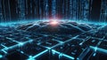 Fractal Technology and Computer Science: Data Circles, Math Concepts, and Texture Elements in a Space Design Backdrop Royalty Free Stock Photo