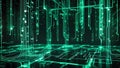 Fractal Technology and Computer Science: Data Circles, Math Concepts, and Texture Elements in a Space Design Backdrop Royalty Free Stock Photo