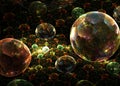 Fractal Transparent Shining Sphere Background - Fractal Art