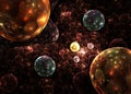 Fractal Transparent Shining Sphere Background - Fractal Art