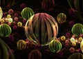 Fractal Transparent Tabby Sphere Background - Fractal Art