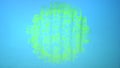 Fractal Video Clip of Outline of Tumbling Flying Green Vase