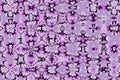 Snowflake fractals continuous background in purple and violet