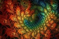 colorful abstract painting of fractals