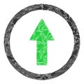 Fraction Mosaic Rounded up Arrow Icon