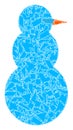 Fraction Mosaic Snow Man Icon
