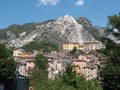 Fraction of Torano in Carrara, a Country nestled in the environment of the Marble Quarries, Tuscany - Italy Royalty Free Stock Photo