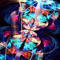 Split elliptice colourfull butterfly infinite fractal