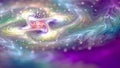 Colourful cloud galaxy oil with depth blur Fractal Art