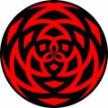 Fractowrap Red and Black Symmetrical Orb Disc