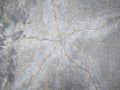 Fracture , hiatus , leak on cement wall or floor. Royalty Free Stock Photo