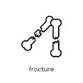 Fracture icon. Trendy modern flat linear vector Fracture icon on