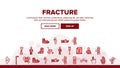 Collection Fracture Elements Vector Sign Icons Set Royalty Free Stock Photo