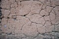 Fractured cracked surface of mud daub on a wall Royalty Free Stock Photo