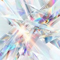 Fractured crystals create a mesmerizing spectrum of diffracted light