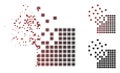 Fractured Dot Halftone Dissolving Pixel Mosaic Icon