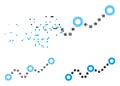 Fractured Dotted Halftone Dotted Chart Icon
