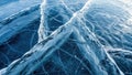 Fractured ice surface Royalty Free Stock Photo