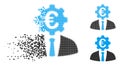 Fractured Pixel Halftone Euro Banker Icon