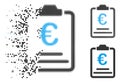 Fractured Pixelated Halftone Euro Prices Icon