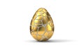 Fracturing and peeling easter egg. 3d illustration Royalty Free Stock Photo