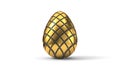 Fracturing and peeling easter egg. 3d illustration