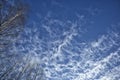 Fractus clouds on blue sky Royalty Free Stock Photo
