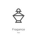 fragance icon vector from mall collection. Thin line fragance outline icon vector illustration. Outline, thin line fragance icon