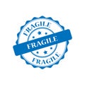 Fragile stamp illustration