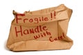 Fragile Brown Box XXXL Royalty Free Stock Photo
