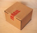 Fragile cardboard box Royalty Free Stock Photo
