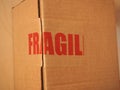 Fragile cardboard box Royalty Free Stock Photo