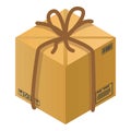 Fragile carton box icon, isometric style Royalty Free Stock Photo