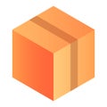 Fragile delivery box icon, isometric style Royalty Free Stock Photo