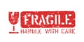 Fragile symbol isolated. Grunge vector box sign