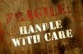 Fragile handle with care sign