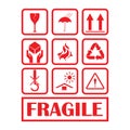 Fragile icon Royalty Free Stock Photo