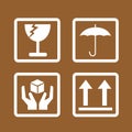 Fragile icon symbol Illustration design Royalty Free Stock Photo