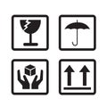 Fragile icon symbol Illustration design Royalty Free Stock Photo