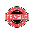 Fragile label design badge sticker and logo Royalty Free Stock Photo