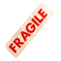 Fragile label isolated over white Royalty Free Stock Photo