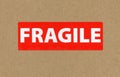 fragile label on packet