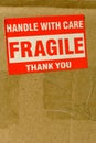 Fragile Package Label Royalty Free Stock Photo