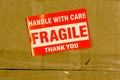 Fragile Package Label Royalty Free Stock Photo