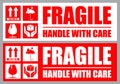 Fragile package label set Royalty Free Stock Photo