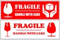 Fragile package label set Royalty Free Stock Photo