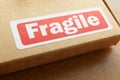 Fragile parcel for despatch Royalty Free Stock Photo