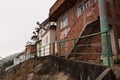 Fragile residential constructions of favela Vidigal in Rio de Janeiro Royalty Free Stock Photo