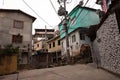 Fragile residential constructions of favela Vidigal in Rio de Janeiro Royalty Free Stock Photo